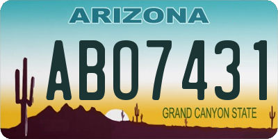 AZ license plate ABO7431