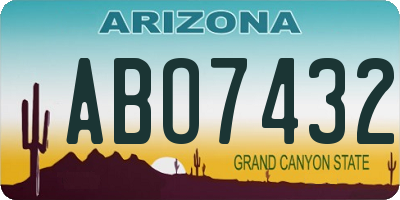 AZ license plate ABO7432