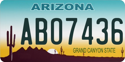 AZ license plate ABO7436