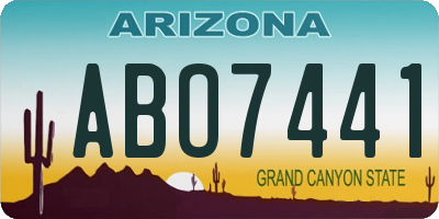 AZ license plate ABO7441
