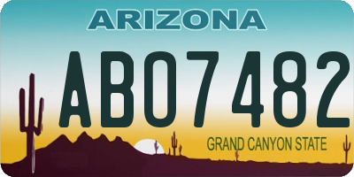 AZ license plate ABO7482