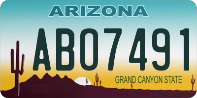 AZ license plate ABO7491