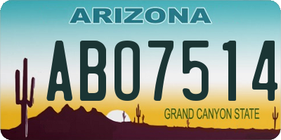 AZ license plate ABO7514