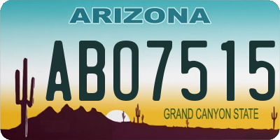 AZ license plate ABO7515