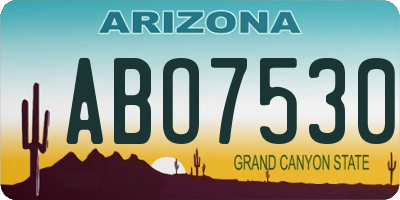 AZ license plate ABO7530