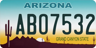 AZ license plate ABO7532