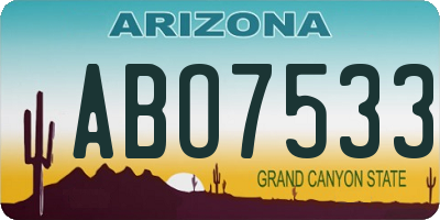 AZ license plate ABO7533