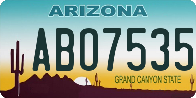 AZ license plate ABO7535