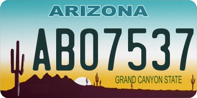 AZ license plate ABO7537