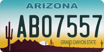 AZ license plate ABO7557