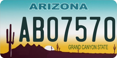 AZ license plate ABO7570