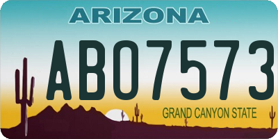AZ license plate ABO7573