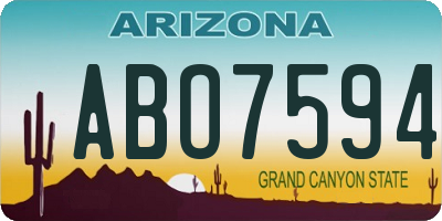 AZ license plate ABO7594