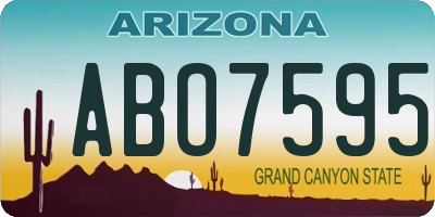 AZ license plate ABO7595