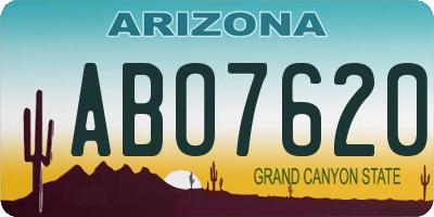 AZ license plate ABO7620