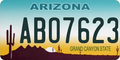 AZ license plate ABO7623