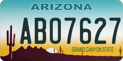 AZ license plate ABO7627