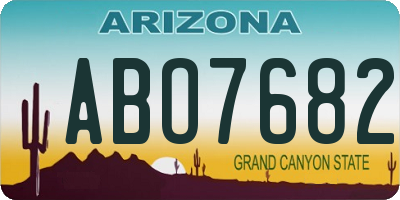 AZ license plate ABO7682