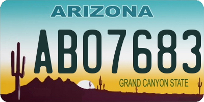 AZ license plate ABO7683