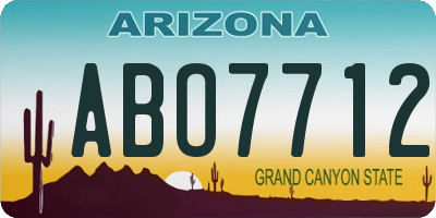 AZ license plate ABO7712
