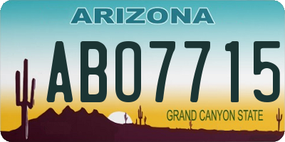 AZ license plate ABO7715