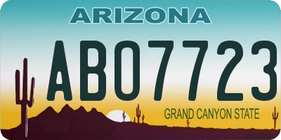 AZ license plate ABO7723
