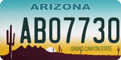 AZ license plate ABO7730