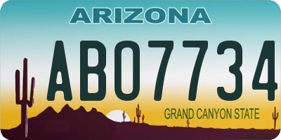 AZ license plate ABO7734