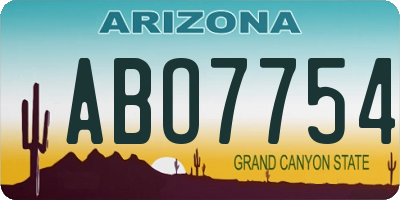 AZ license plate ABO7754