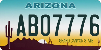 AZ license plate ABO7776
