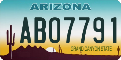 AZ license plate ABO7791