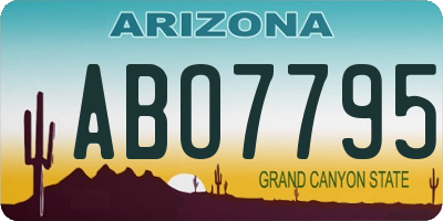AZ license plate ABO7795
