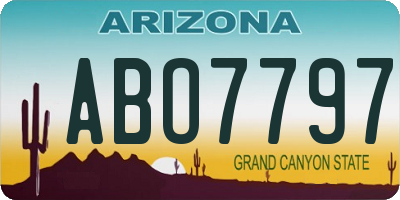 AZ license plate ABO7797
