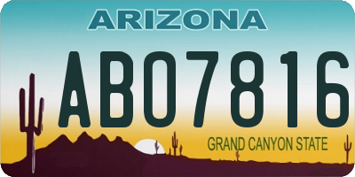 AZ license plate ABO7816