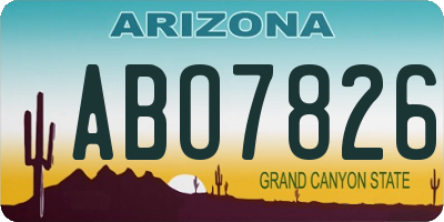 AZ license plate ABO7826