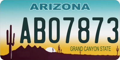 AZ license plate ABO7873
