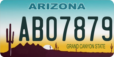 AZ license plate ABO7879