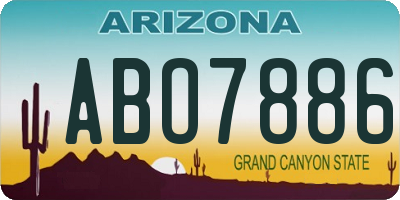 AZ license plate ABO7886