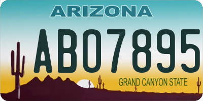 AZ license plate ABO7895