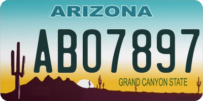 AZ license plate ABO7897