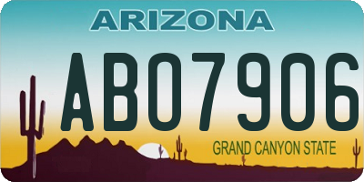 AZ license plate ABO7906
