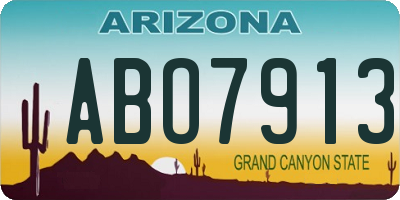 AZ license plate ABO7913