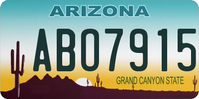 AZ license plate ABO7915