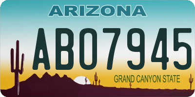 AZ license plate ABO7945
