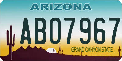 AZ license plate ABO7967