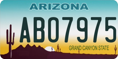 AZ license plate ABO7975