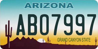 AZ license plate ABO7997