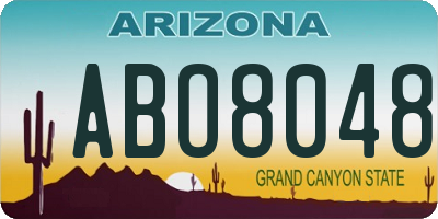 AZ license plate ABO8048
