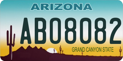 AZ license plate ABO8082