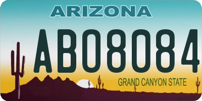 AZ license plate ABO8084